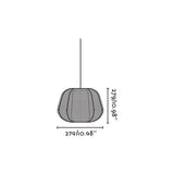 Lámpara colgante de exterior Faro Narita 28cm E27 LED naranja IP65 opal sistema 72123 - vista alternativa