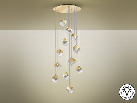 Lámpara de techo colgante Schuller Priscila grande 12 l - ambiente