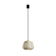Lámpara colgante de exterior Faro Narita 28cm E27 LED beige IP65 opal con florón 72126-159