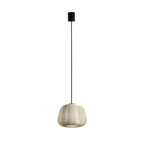 Lámpara colgante de exterior Faro Narita 28cm E27 IP65 opal con florón beige — ref. 72126-159 (1)