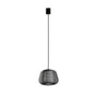 Lámpara colgante de exterior Faro Narita 28cm E27 negro IP65 opal con florón 72126-160