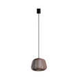 Lámpara colgante de exterior Faro Narita 28cm E27 LED marrón oxido IP65 con florón 72126-161