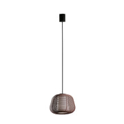 Lámpara colgante de exterior Faro Narita 28cm E27 marrón oxido IP65 con florón 72126-161