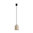Lámpara colgante de exterior Faro Toba 24cm E27 LED beige IP65 opal con florón 72126-164