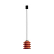 Lámpara colgante de exterior Faro Toba 24cm E27 LED naranja IP65 opal con florón 72126-166