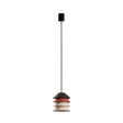 Lámpara colgante de exterior Faro Toba 24cm E27 LED marrón IP65 opal con florón 72126-167