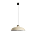 Lámpara colgante de exterior Faro Saga 26cm E27 LED beige IP65 opal con florón 72126-169