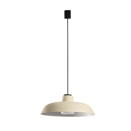 Lámpara colgante de exterior Faro Saga 26cm E27 IP65 opal con florón beige — ref. 72126-169 (1)