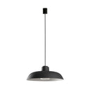 Lámpara colgante de exterior Faro Saga 26cm E27 negro IP65 opal con florón 72126-170