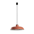 Lámpara colgante de exterior Faro Saga 26cm E27 LED naranja IP65 opal con florón 72126-172