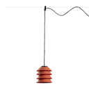 Lámpara colgante de exterior Faro Toba 24cm E27 naranja IP65 opal sistema 72127-166