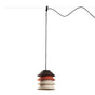 Lámpara colgante de exterior Faro Toba 24cm E27 IP65 opal sistema marrón — ref. 72127-167 (1)