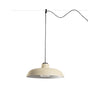 Lámpara colgante de exterior Faro Saga 26cm E27 beige IP65 opal sistema 72135