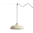 Lámpara colgante de exterior Faro Saga 26cm E27 LED beige IP65 opal sistema 72135