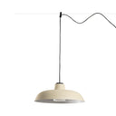 Lámpara colgante de exterior Faro Saga 26cm E27 beige IP65 opal sistema 72135