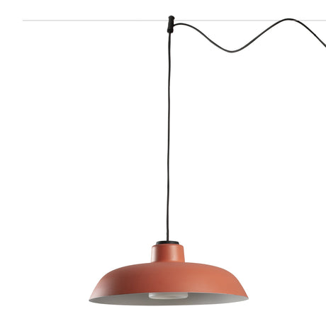 Lámpara colgante de exterior Faro Saga 26cm E27 IP65 opal sistema naranja — ref. 72138 (1)