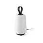 Lámpara de mesa de exterior portátil Faro Muna 34cm E27 blanco IP54 opal 72150