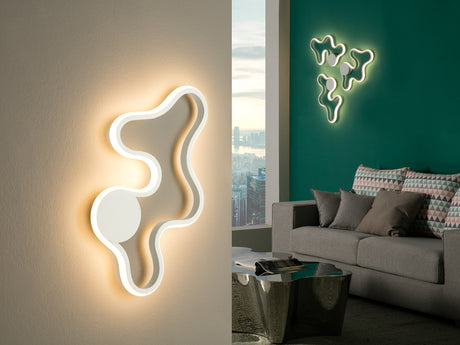 Plafón/Aplique de pared Schuller Marea LED blanco acero - vista 2