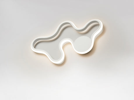 Plafón/Aplique de pared Schuller Marea LED blanco acero - vista 3