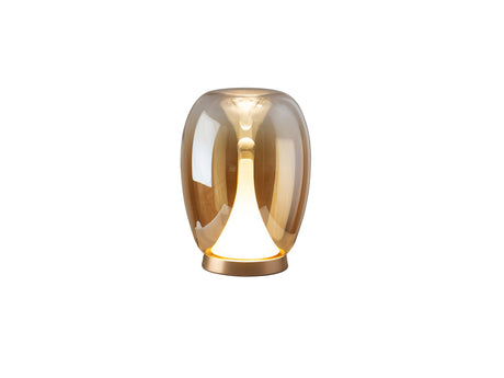 Lámpara de sobremesa Schuller Suspiro LED oro y ambar degradado cristal soplado 3000K ambiente