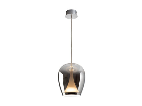 Lámpara de techo colgante Schuller Suspiro cromo y smoke degradado cristal soplado 3000K 724517 ambiente
