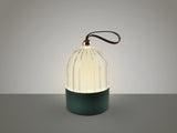 Lámpara de sobremesa Schuller Chiqui LED verde CCT portátil 15cm