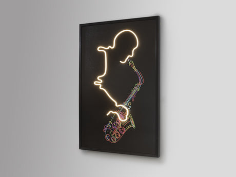Cuadro con luz LED Schuller Saxofón negro 80x120cm vista 3