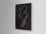 Cuadro con luz LED Schuller Saxofón negro 80x120cm vista 4