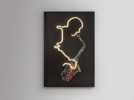Cuadro con luz LED Schuller Saxofón negro 80x120cm vista 5