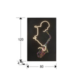 Cuadro con luz LED Schuller Saxofón negro 80x120cm dimensiones
