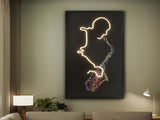 Cuadro con luz LED Schuller Saxofón negro 80x120cm 724739