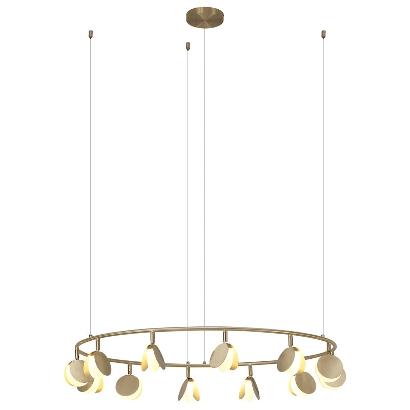 Mantra Shell Lámpara de techo colgante LED oro Ø86cm 7260