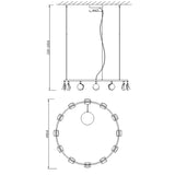 Mantra Shell Lámpara de techo colgante LED oro Ø86cm 7260