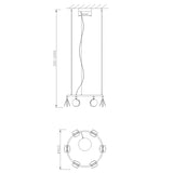 Lámpara de techo Shell Mantra dorado 7262