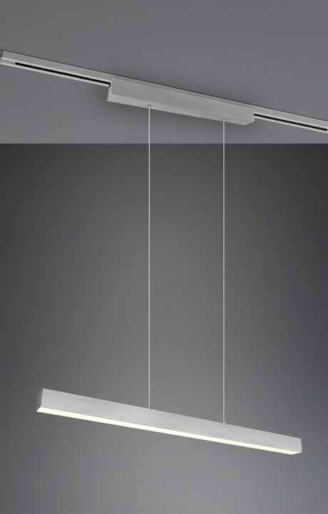 Lámpara de techo colgante Trio DUOline LED níquel mate 3000K regulable 180cm 730