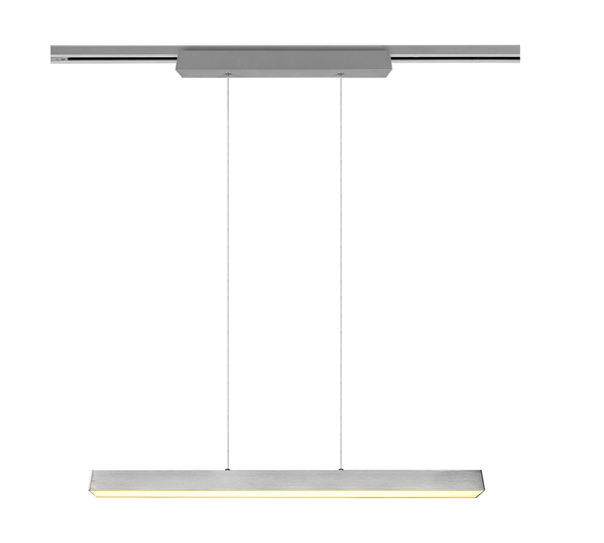 Lámpara de techo colgante Trio DUOline LED níquel mate 3000K regulable 180cm 730