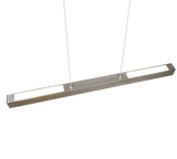 Lámpara de techo colgante Trio DUOline LED níquel mate 3000K regulable 180cm 730
