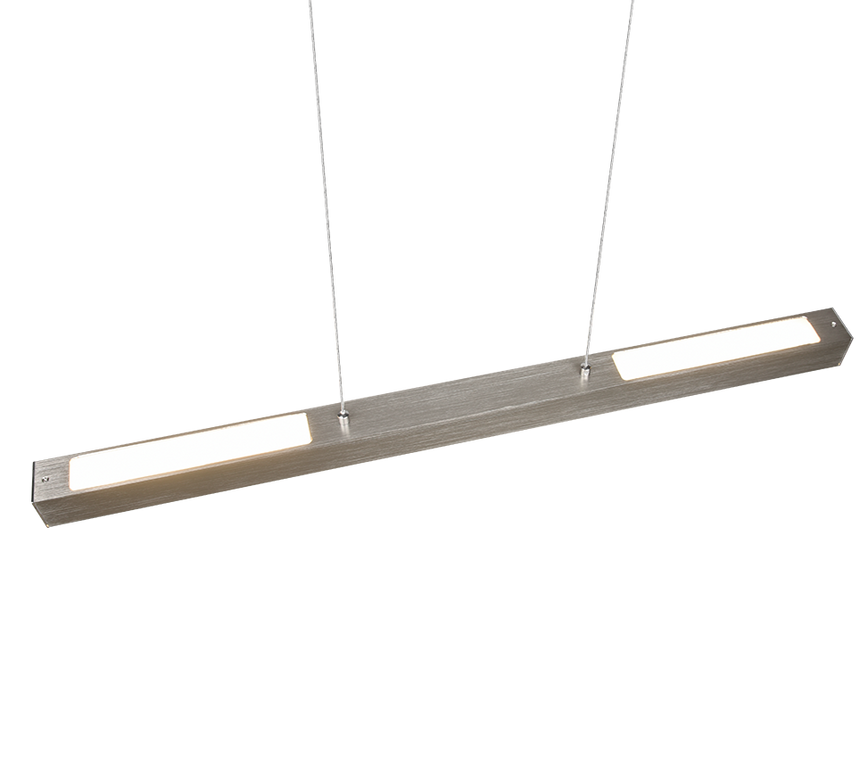 Lámpara de techo colgante Trio DUOline LED níquel mate 3000K regulable 180cm 730