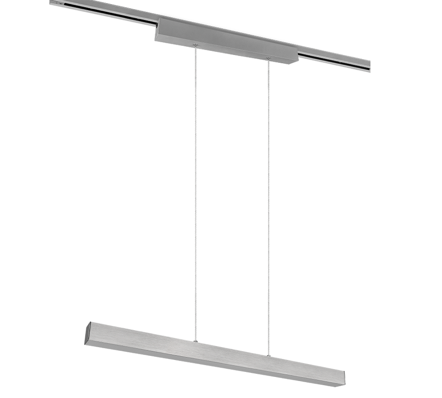 Lámpara de techo colgante Trio DUOline LED níquel mate 3000K regulable 180cm 730