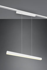 Lámpara de techo colgante Trio DUOline LED blanco mate 3000K regulable 180cm 730