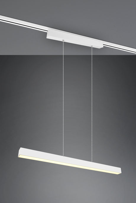 Lámpara de techo colgante Trio DUOline LED blanco mate 3000K regulable 180cm 730