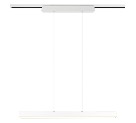Lámpara de techo colgante Trio DUOline LED blanco mate 3000K regulable 180cm 730