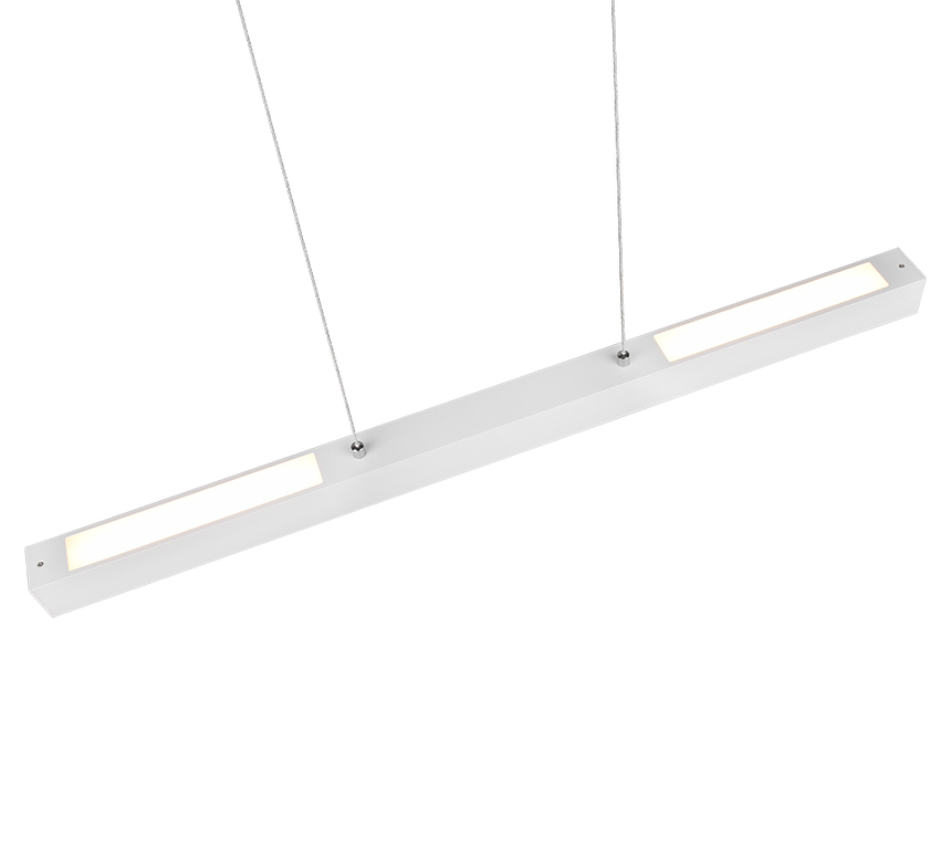 Lámpara de techo colgante Trio DUOline LED blanco mate 3000K regulable 180cm 730