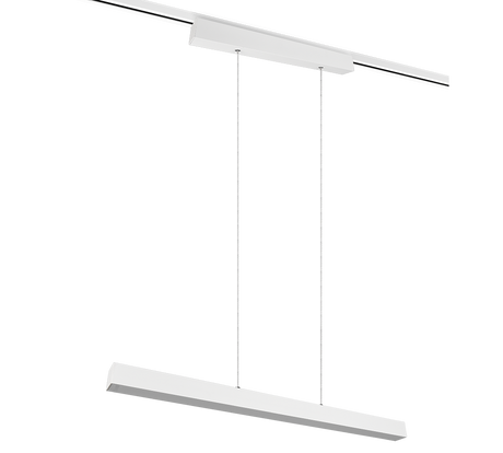 Lámpara de techo colgante Trio DUOline LED blanco mate 3000K regulable 180cm 730