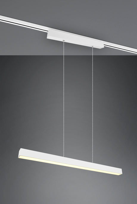 Lámpara de techo colgante Trio DUOline LED 3000K regulable 180cm blanco mate — ref. 73043131 (1)
