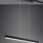 Lámpara de techo colgante Trio DUOline LED negro mate 3000K regulable 180cm 7304