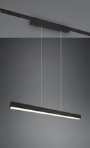 Lámpara de techo colgante Trio DUOline LED negro mate 3000K regulable 180cm 7304