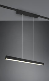 Lámpara de techo colgante Trio DUOline LED negro mate 3000K regulable 180cm 7304