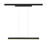 Lámpara de techo colgante Trio DUOline LED negro mate 3000K regulable 180cm 7304
