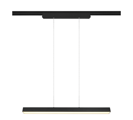 Lámpara de techo colgante Trio DUOline LED negro mate 3000K regulable 180cm 7304
